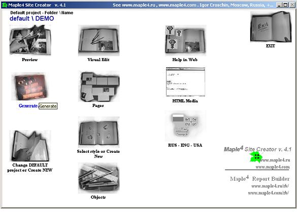 Maple4 Site Creator